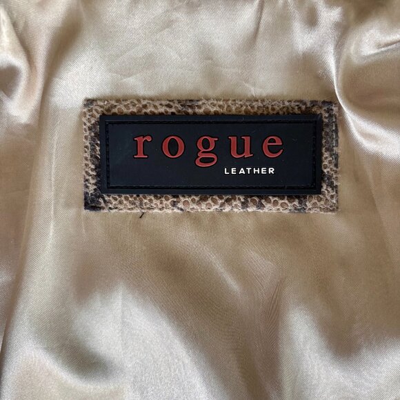 Vintage Rogue Snakeskin Leather Jacket - 100% Genuine Leather - Picture 5 of 8